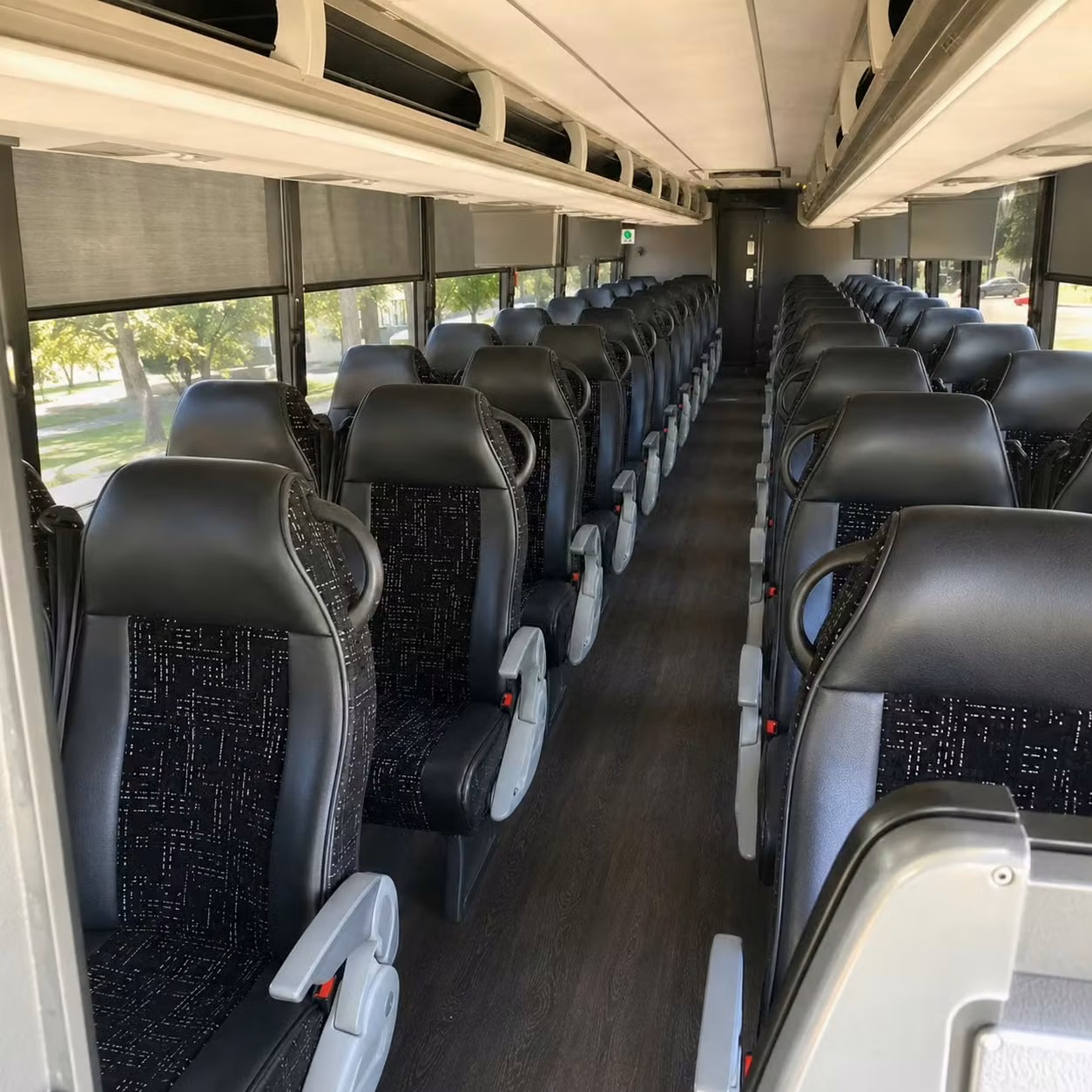 56 passenger charter bus inside