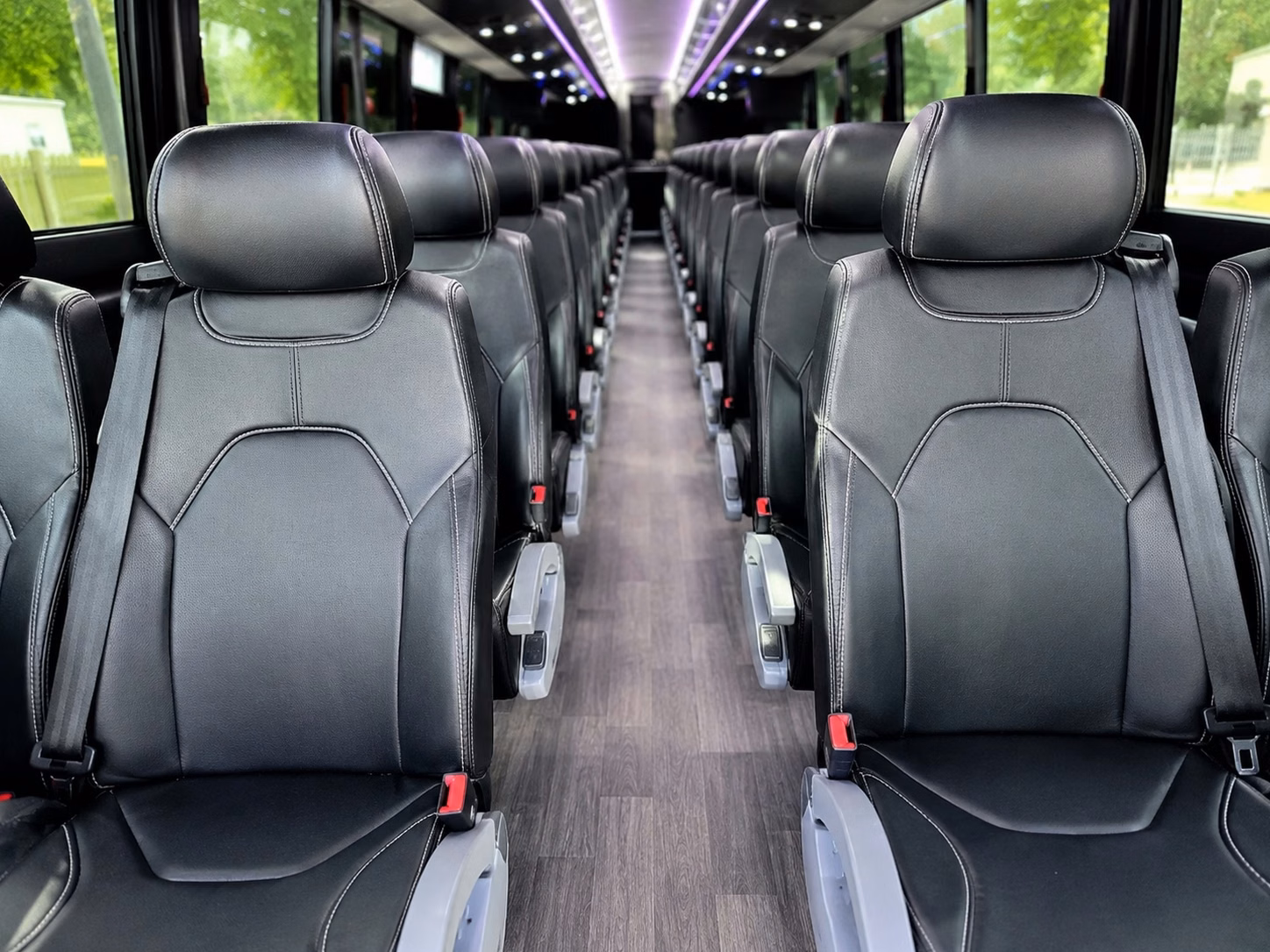 56 passenger charter bus interior